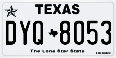 TX license plate DYQ8053