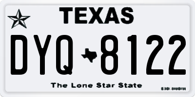 TX license plate DYQ8122