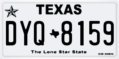 TX license plate DYQ8159