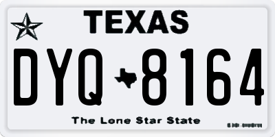 TX license plate DYQ8164
