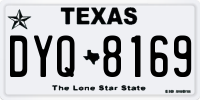 TX license plate DYQ8169