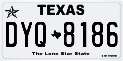 TX license plate DYQ8186