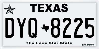 TX license plate DYQ8225