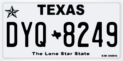 TX license plate DYQ8249