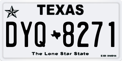 TX license plate DYQ8271