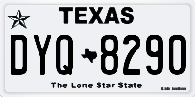 TX license plate DYQ8290