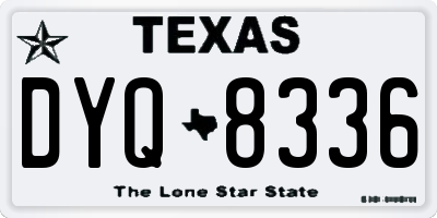 TX license plate DYQ8336