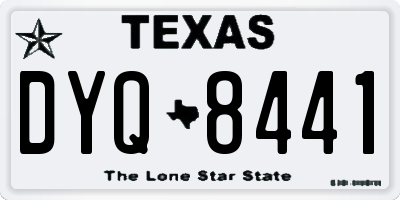 TX license plate DYQ8441