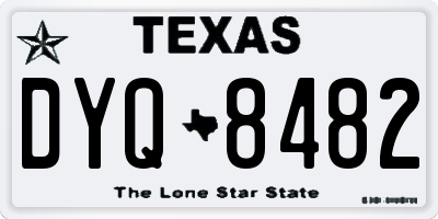 TX license plate DYQ8482