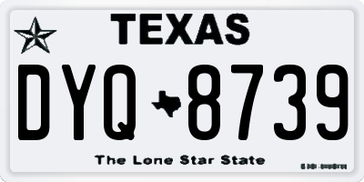 TX license plate DYQ8739