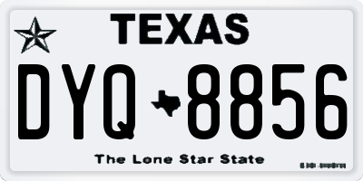 TX license plate DYQ8856