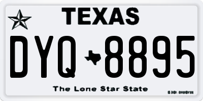 TX license plate DYQ8895