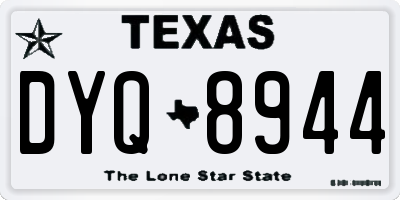 TX license plate DYQ8944
