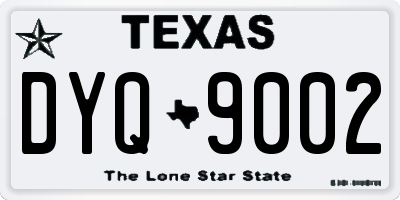 TX license plate DYQ9002