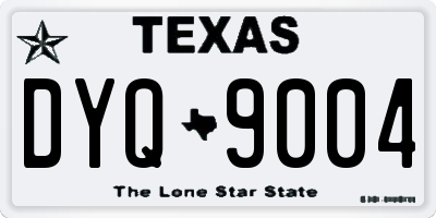TX license plate DYQ9004