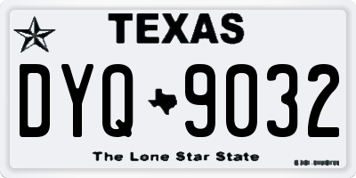 TX license plate DYQ9032