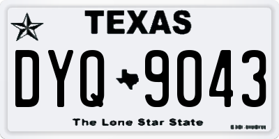 TX license plate DYQ9043