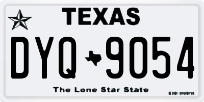 TX license plate DYQ9054