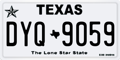 TX license plate DYQ9059