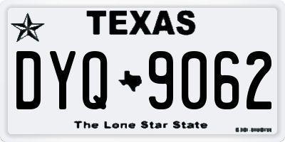 TX license plate DYQ9062