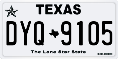 TX license plate DYQ9105