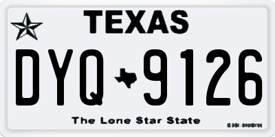 TX license plate DYQ9126