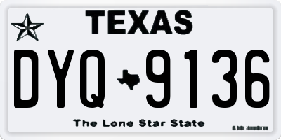 TX license plate DYQ9136