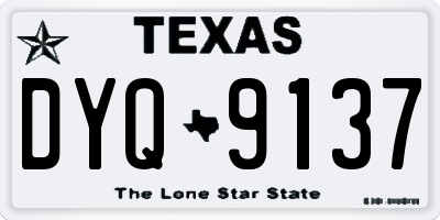 TX license plate DYQ9137