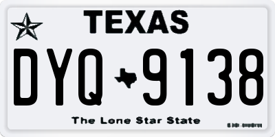 TX license plate DYQ9138
