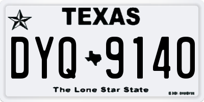 TX license plate DYQ9140