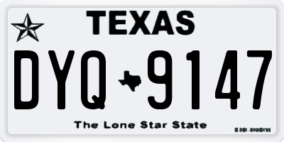 TX license plate DYQ9147