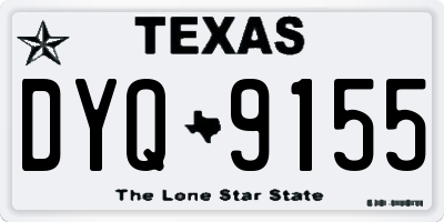 TX license plate DYQ9155