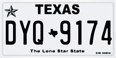 TX license plate DYQ9174
