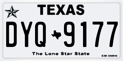 TX license plate DYQ9177