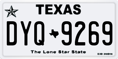 TX license plate DYQ9269