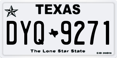 TX license plate DYQ9271