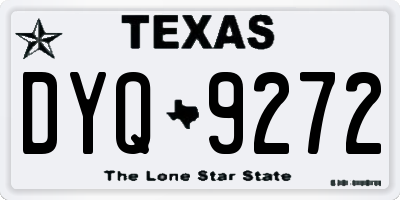 TX license plate DYQ9272