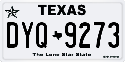 TX license plate DYQ9273