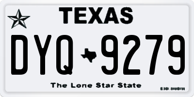 TX license plate DYQ9279