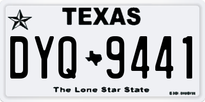 TX license plate DYQ9441
