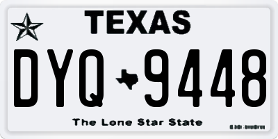 TX license plate DYQ9448