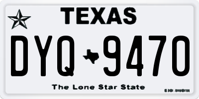 TX license plate DYQ9470