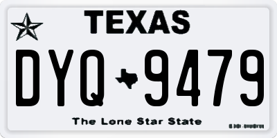 TX license plate DYQ9479