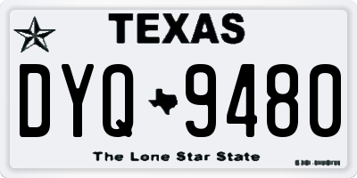 TX license plate DYQ9480