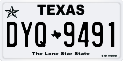 TX license plate DYQ9491