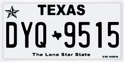 TX license plate DYQ9515