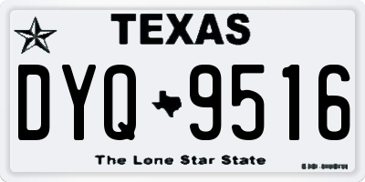 TX license plate DYQ9516
