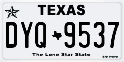 TX license plate DYQ9537