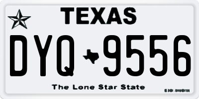 TX license plate DYQ9556