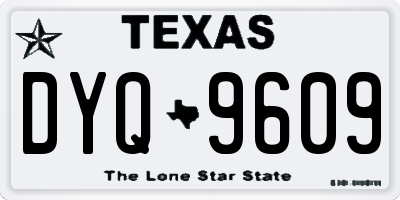 TX license plate DYQ9609